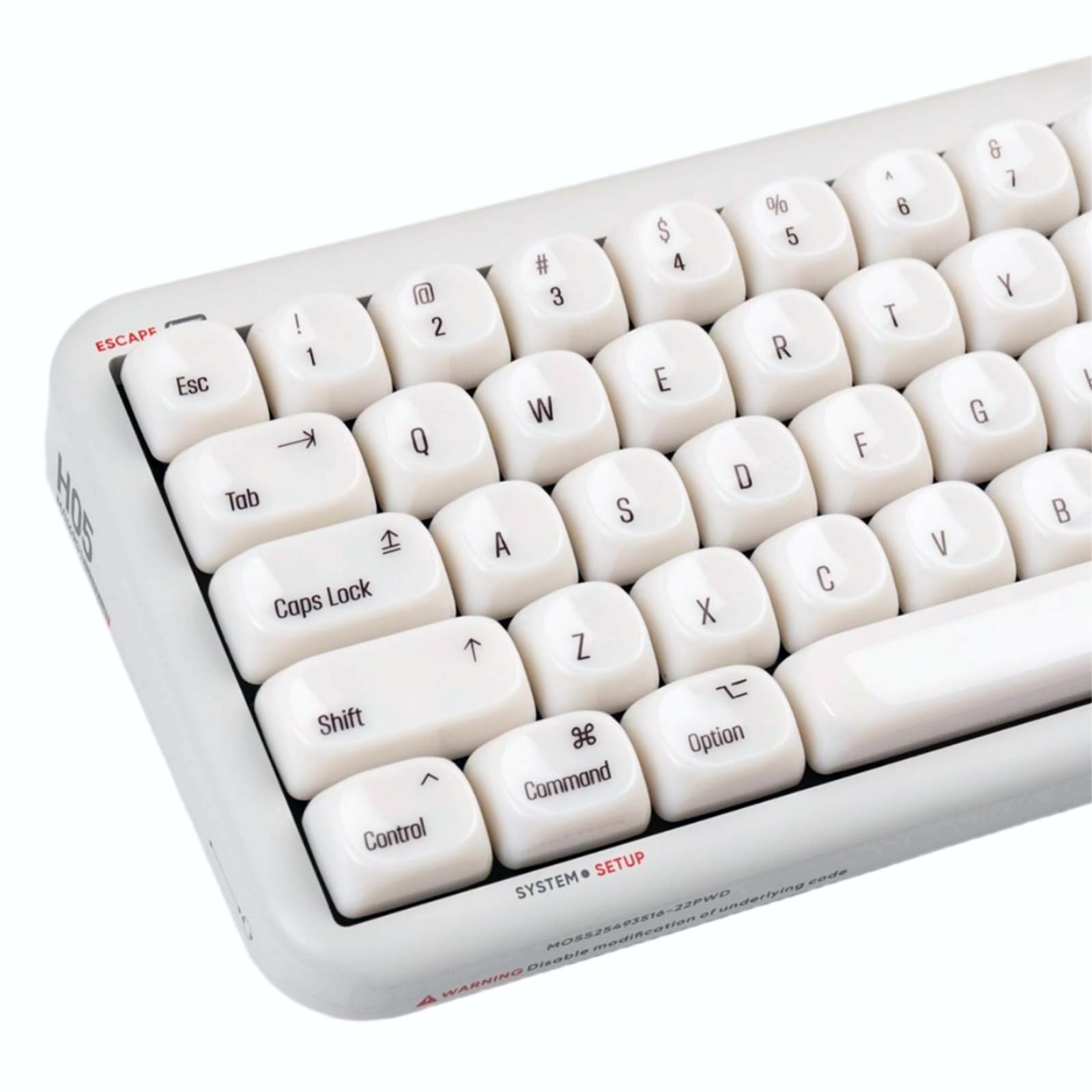 Amazon.com: COOMICKEY PBT Keycaps Minimalist Mac White Cute 140